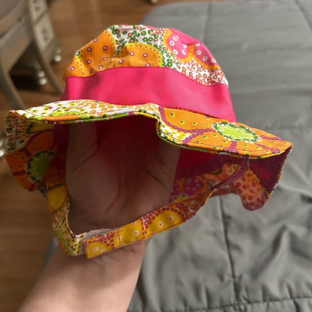 Colorful Floral Bucket Hat 3-12 Months With UV Protection